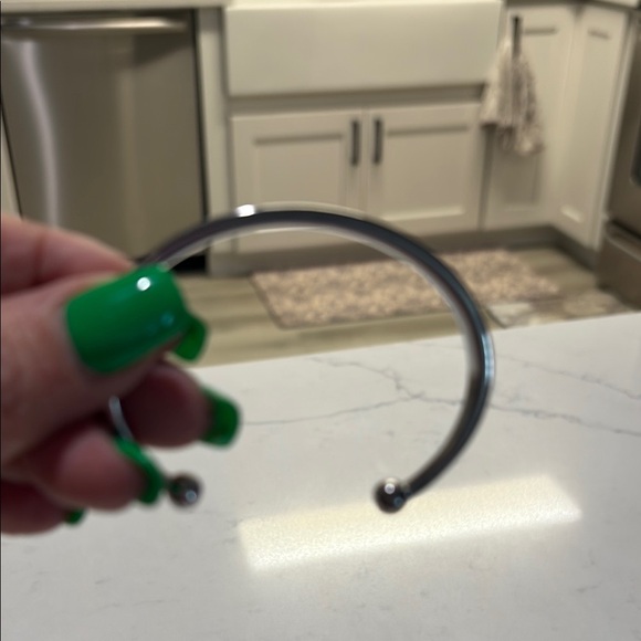 Silver Love Bangle Bracelet not sterling - Picture 2 of 3